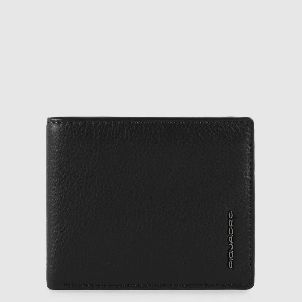 Portafoglio da Uomo Piquadro in Pelle con Porta Monete e Tasca Estraibile Modus Special Nero
