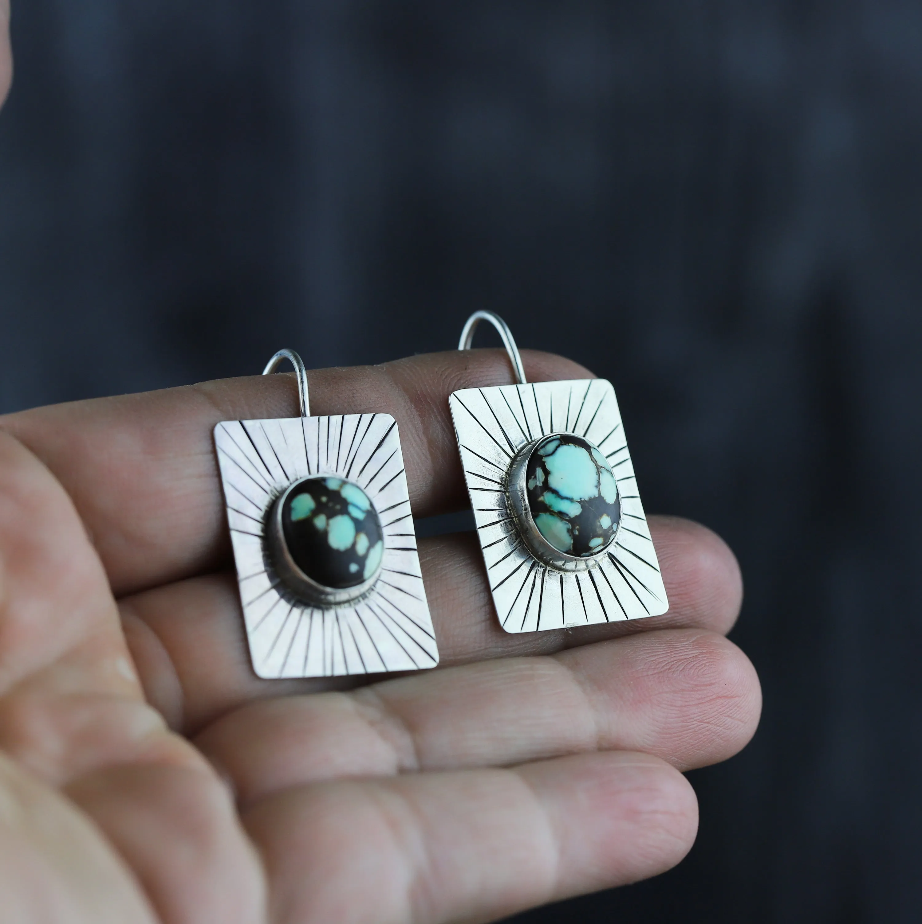 Poseidon Variscite Earrings