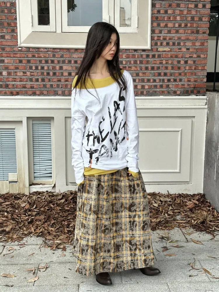 Punk Street Style Detachable Pocket Splicing Plaid High Waist Skirt【s0000004166】