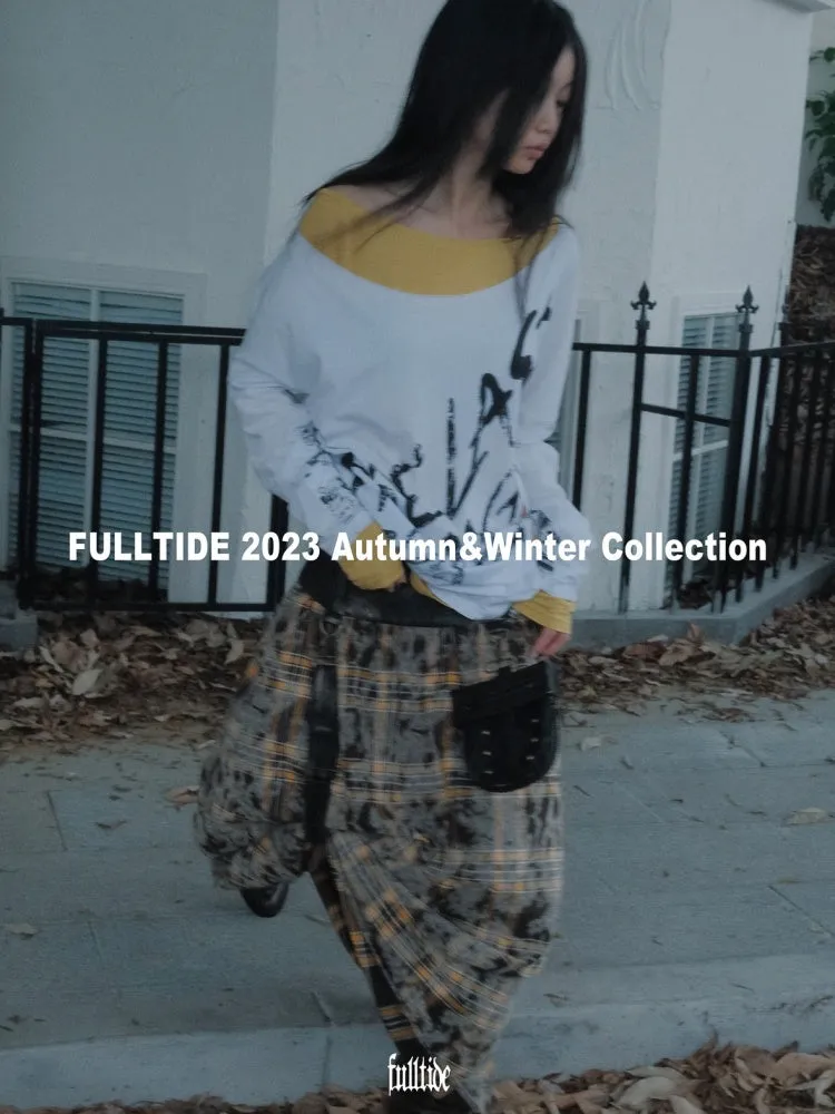 Punk Street Style Detachable Pocket Splicing Plaid High Waist Skirt【s0000004166】
