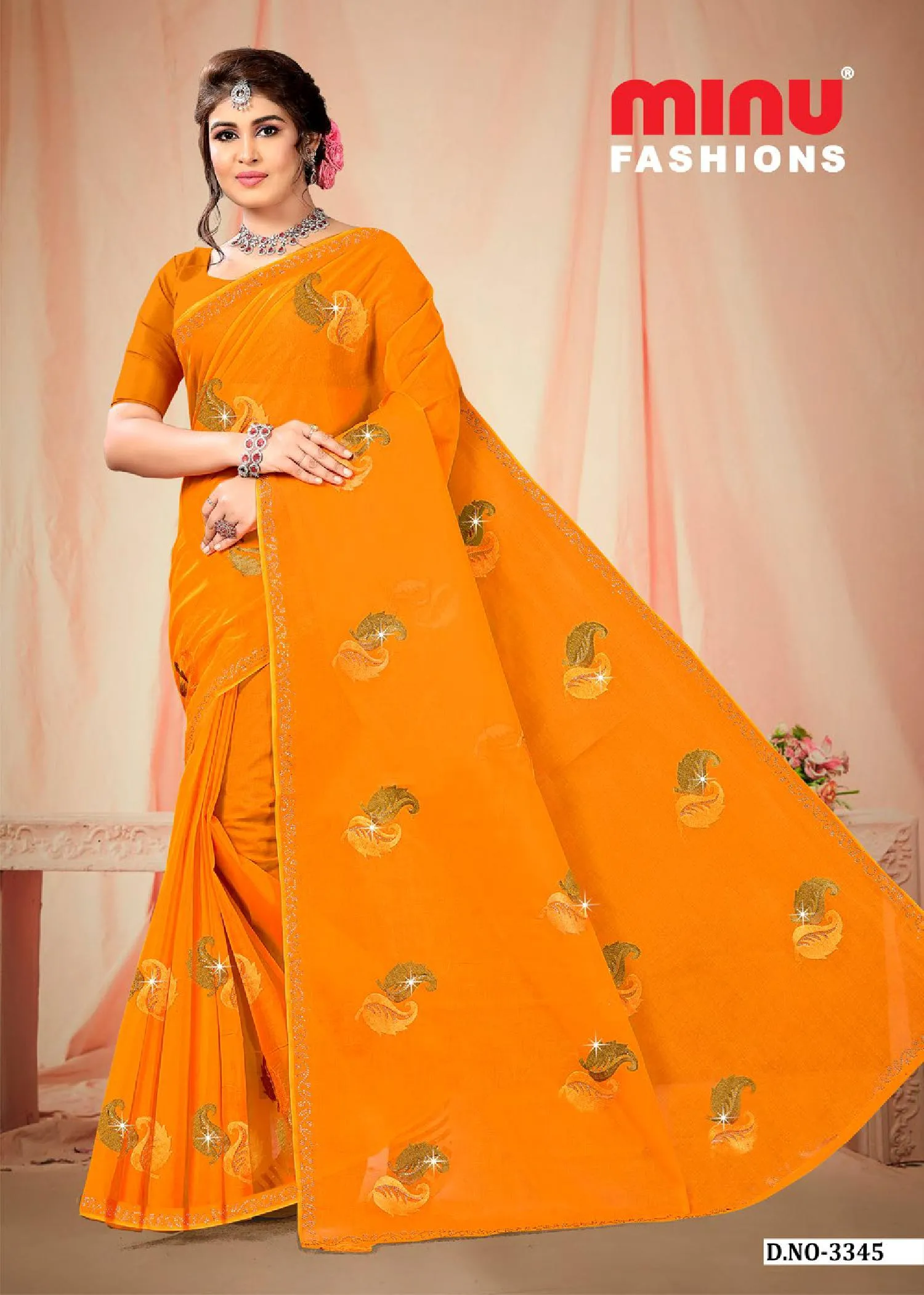 Pure Cotton Vishwa Sundari Embroidery Saree (Special Rate)