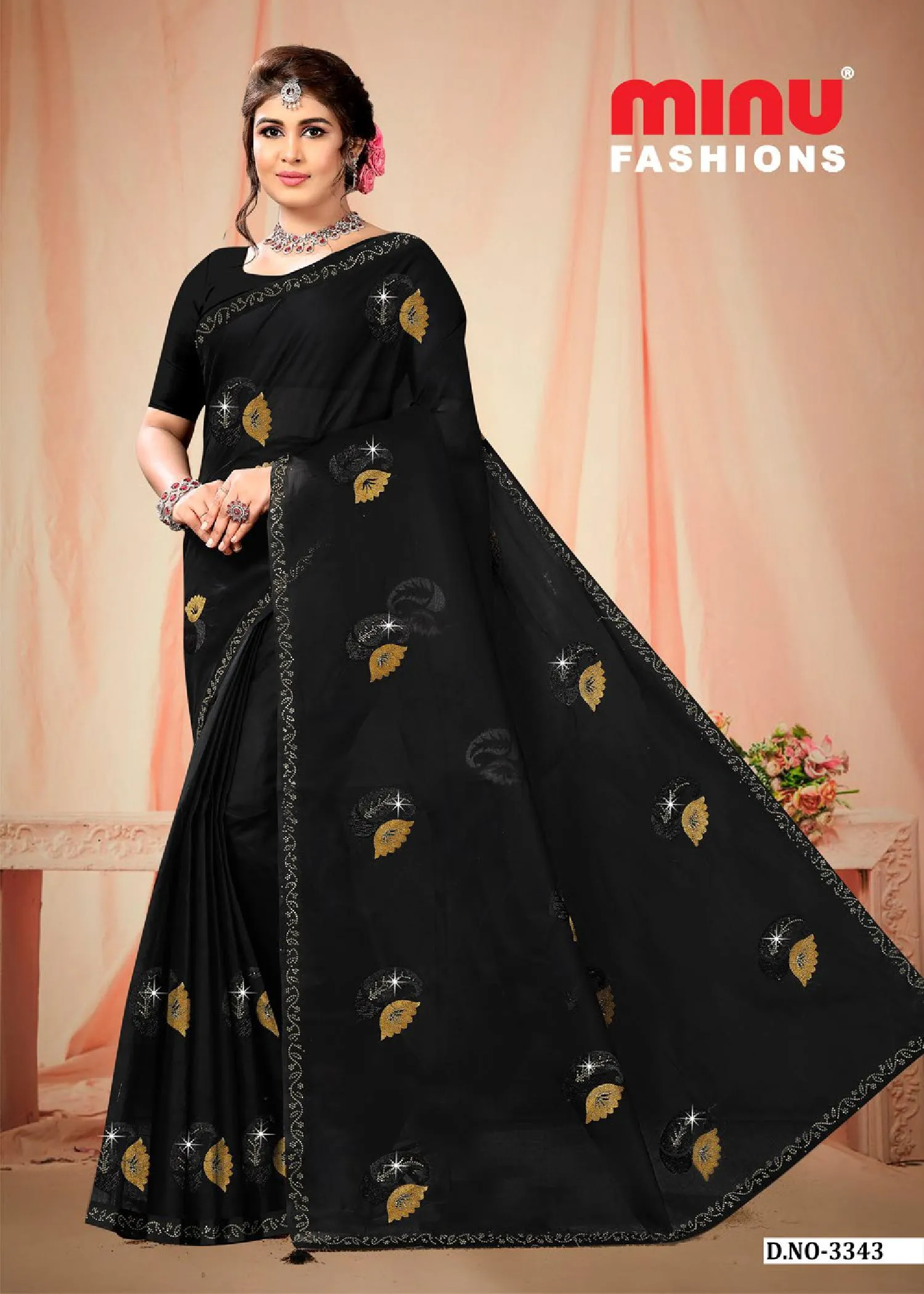 Pure Cotton Vishwa Sundari Embroidery Saree (Special Rate)