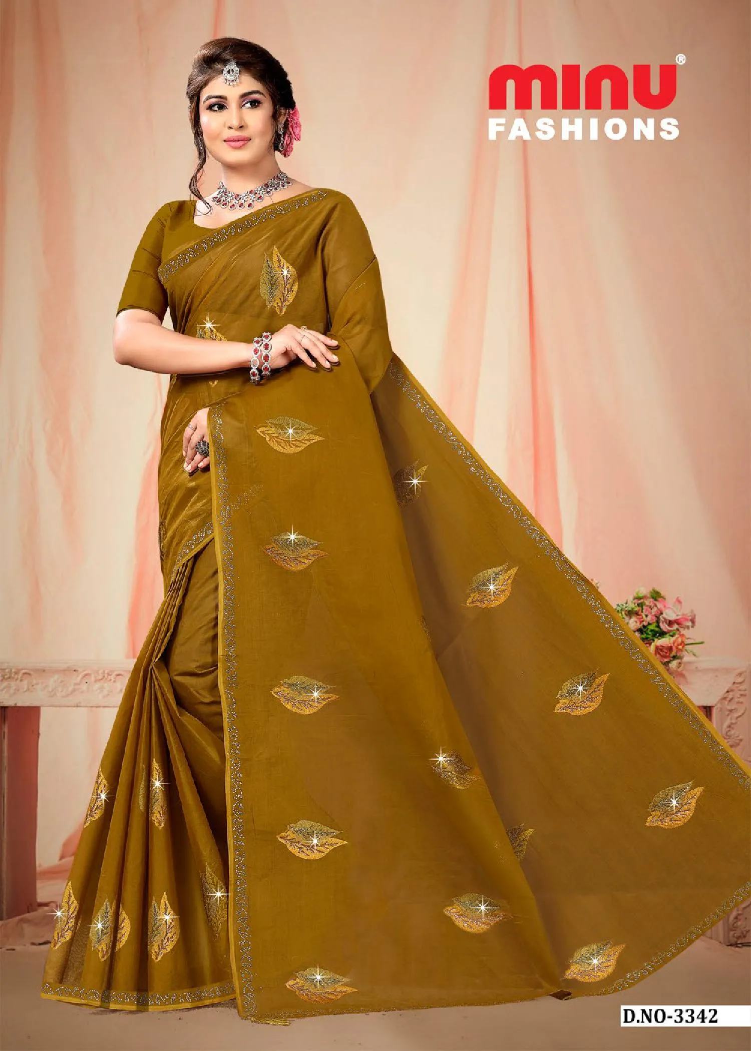 Pure Cotton Vishwa Sundari Embroidery Saree (Special Rate)