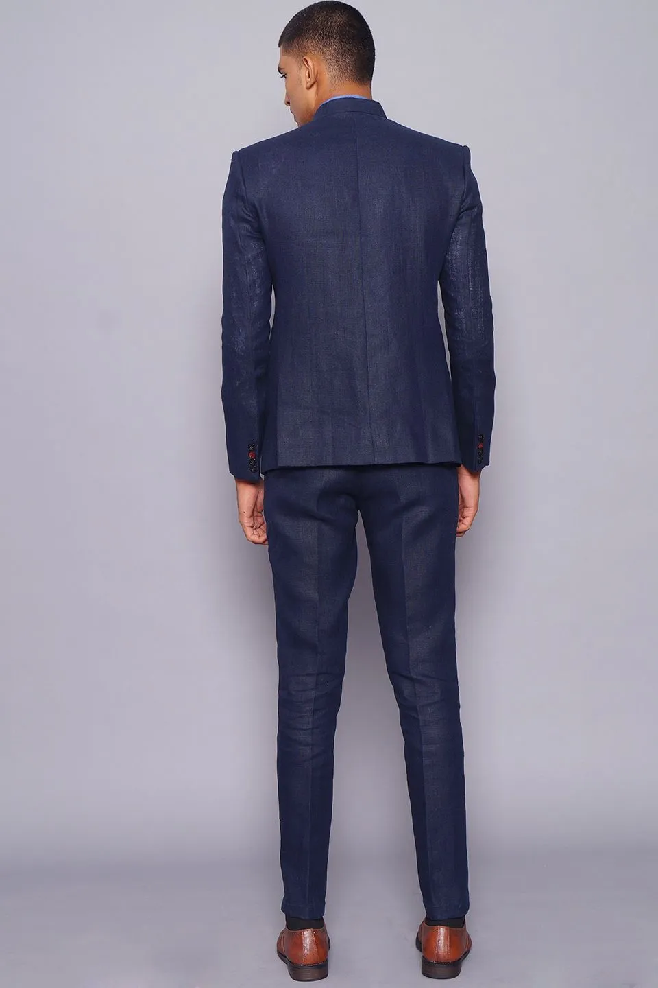 Pure Linen Blue Suit
