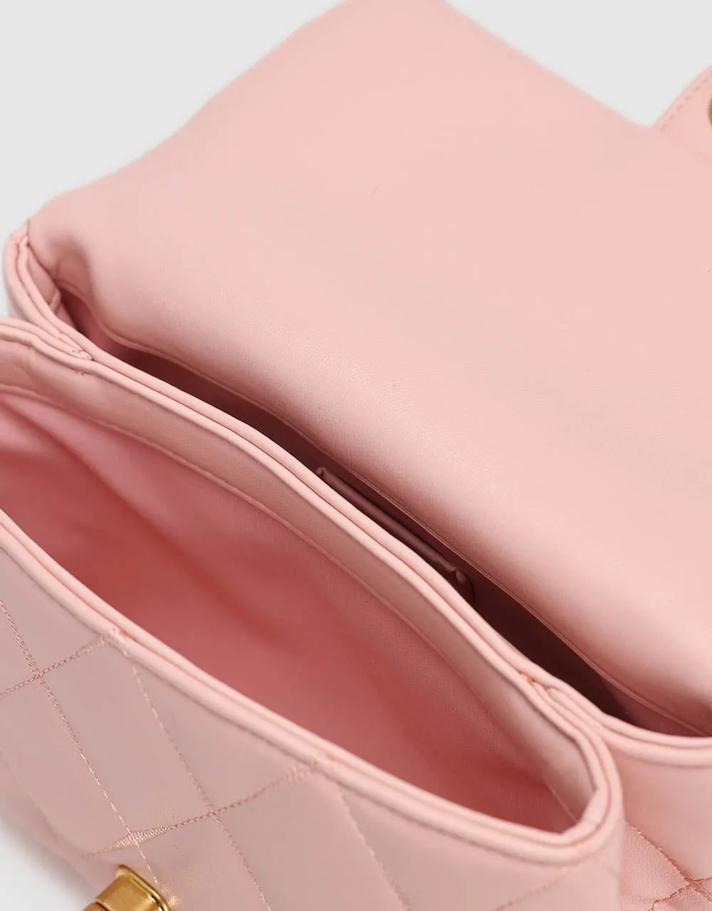 Quilted Embossed Vegan Leather Shoulder Bag