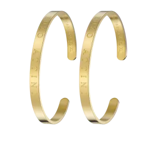 "Byzylykë Çifti – 2 Byzylyk minimalist / Gold"