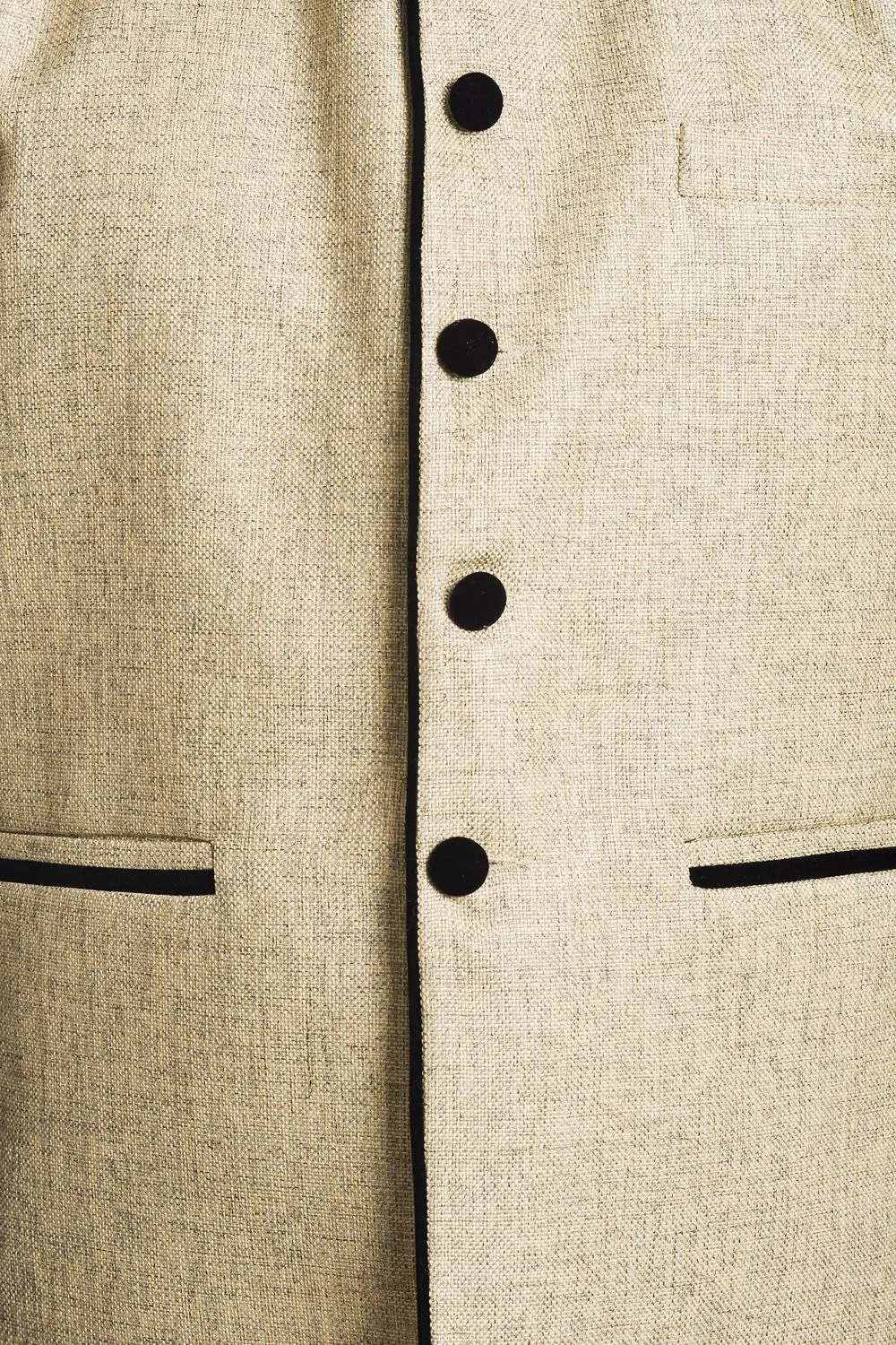 Rayon Beige Modi Nehru Jacket