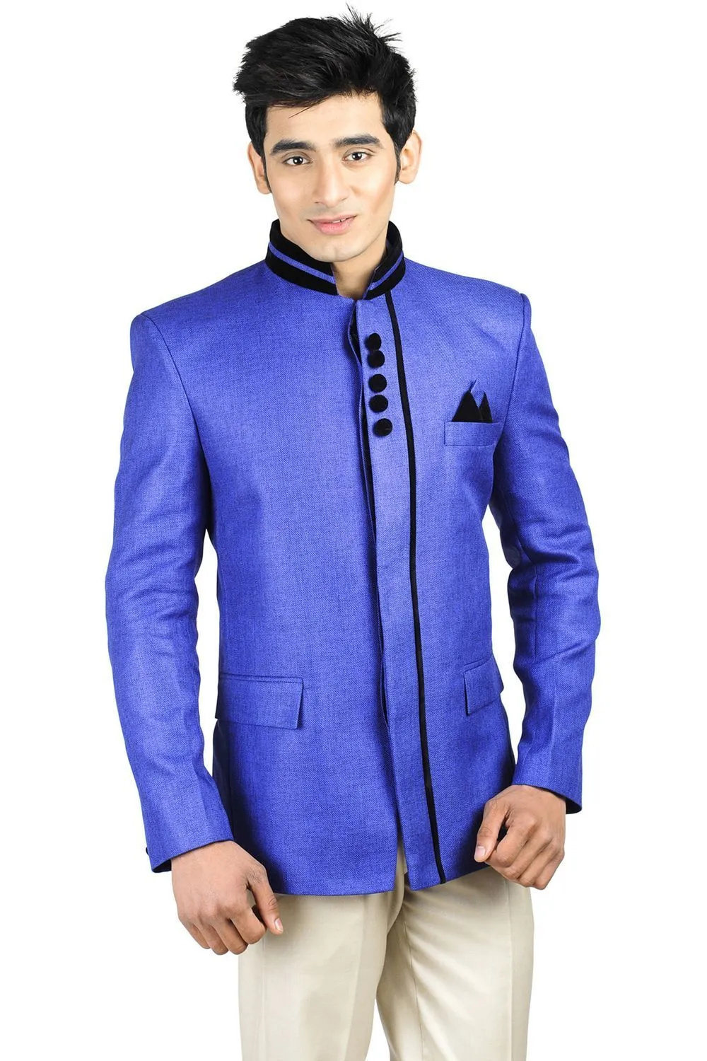 Rayon Blue Bandhgala
