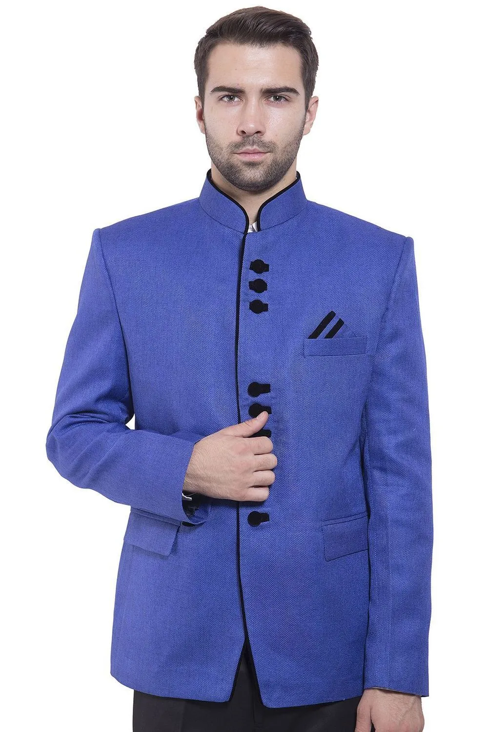 Rayon Blue Bandhgala