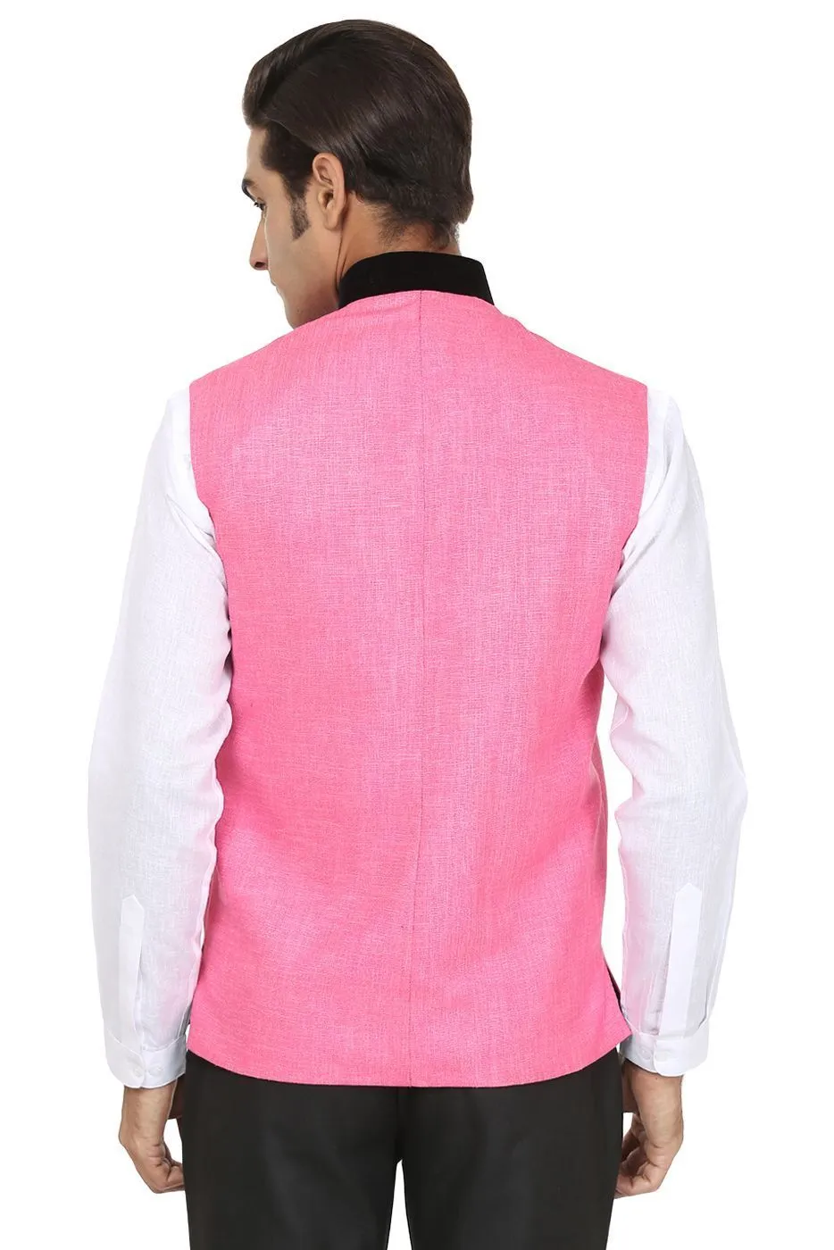 Rayon Pink Modi Nehru Jacket
