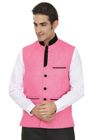 Rayon Pink Modi Nehru Jacket