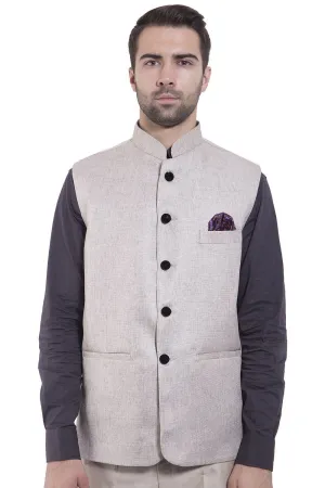 Rayon Silver Modi Nehru Jacket
