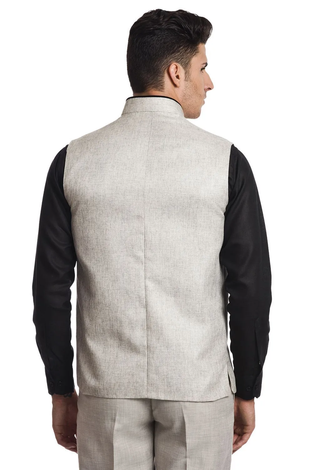 Rayon Silver Modi Nehru Jacket