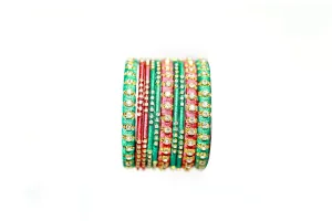 Red and Green Thread Bangles