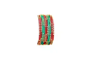 Red And Green Thread Bangles