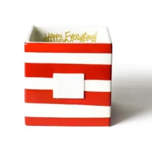 Red Stripe Mini Nesting Cube Medium