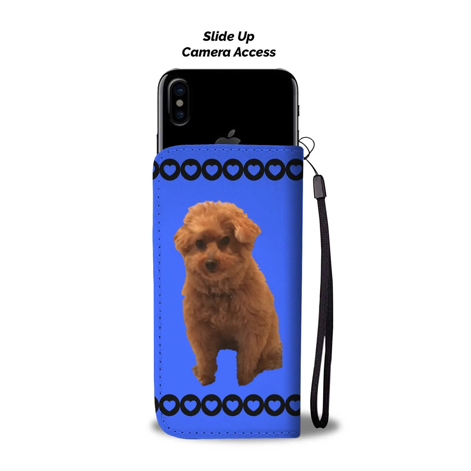 Red Toy Poodle Phone Case Wallet
