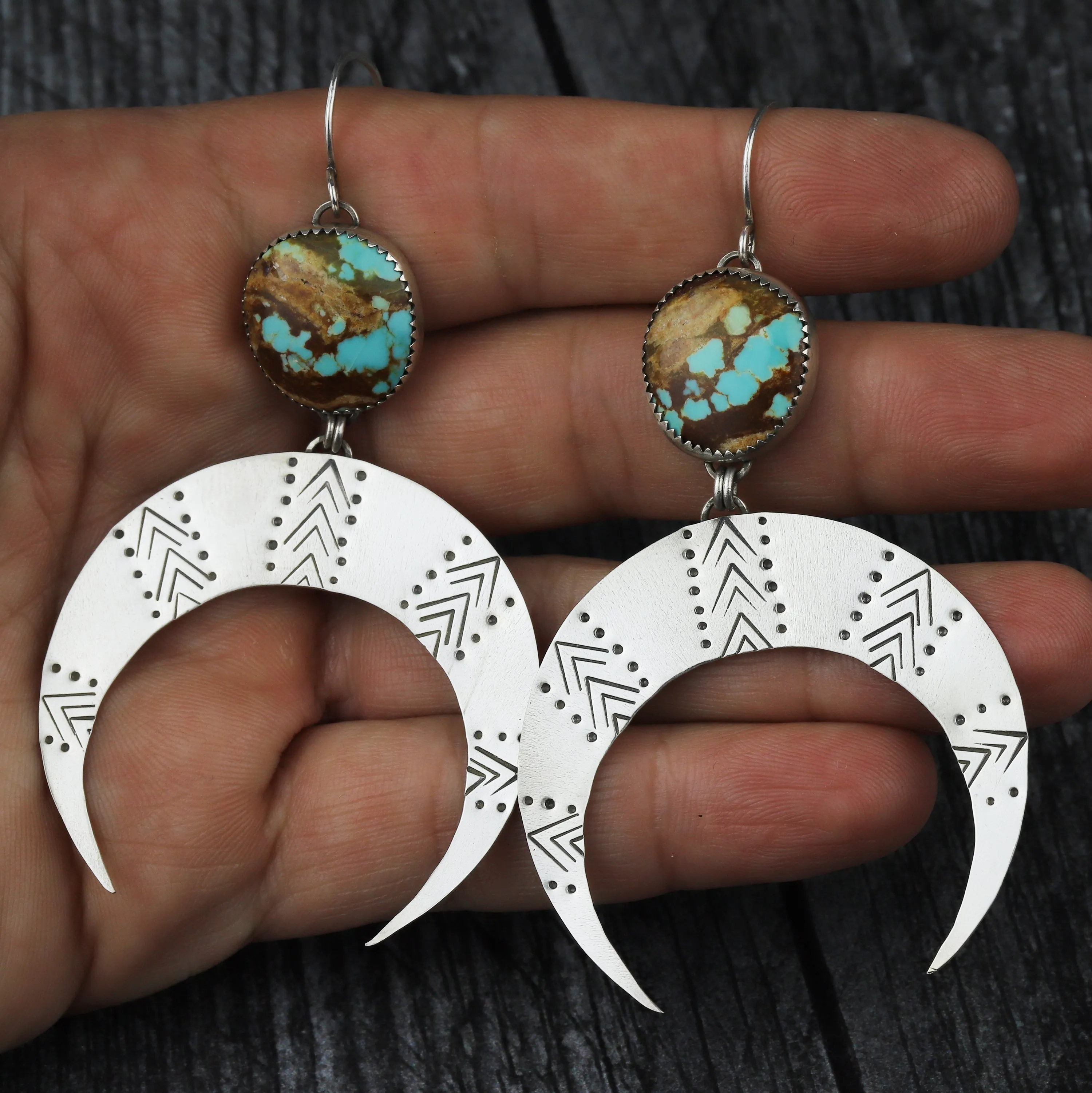 Royston Crescent Moon Earrings LG