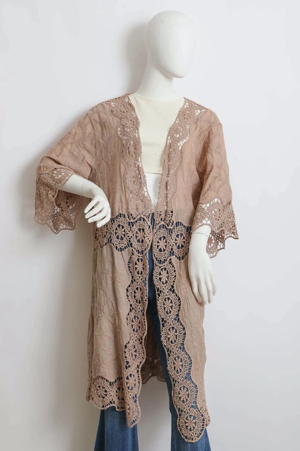Saffron Crochet Kimono