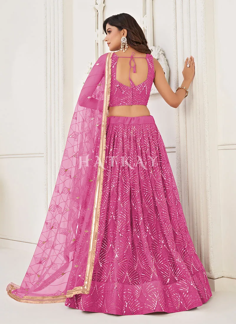 Salmon Pink Traditional Wedding Lehenga Choli