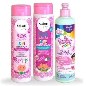 Salon Line SOS Curls   Multy Kids Home Care Daily Hair Treatment Kit 3x300ml