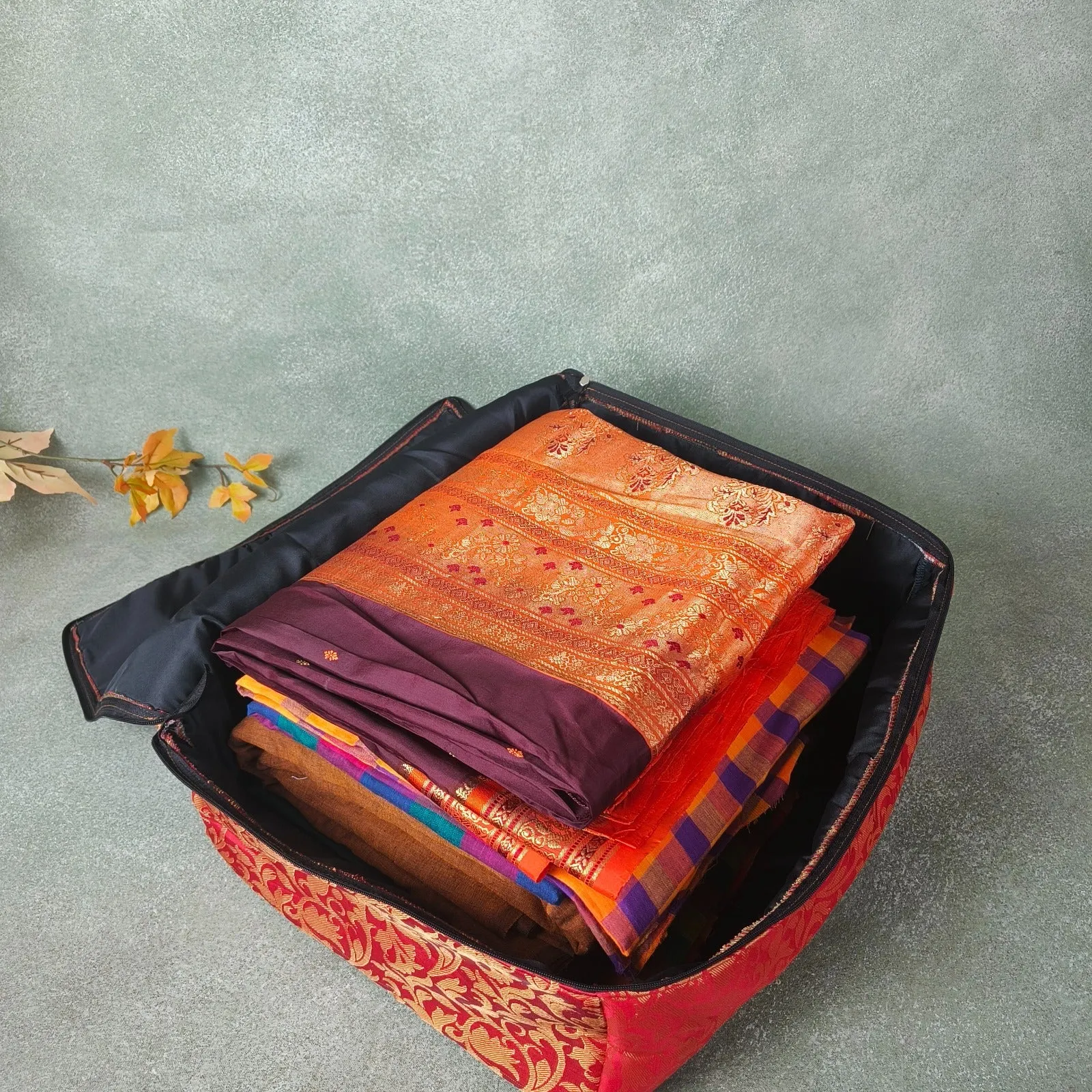 Saree Storage Bags Blue Diamond weaves