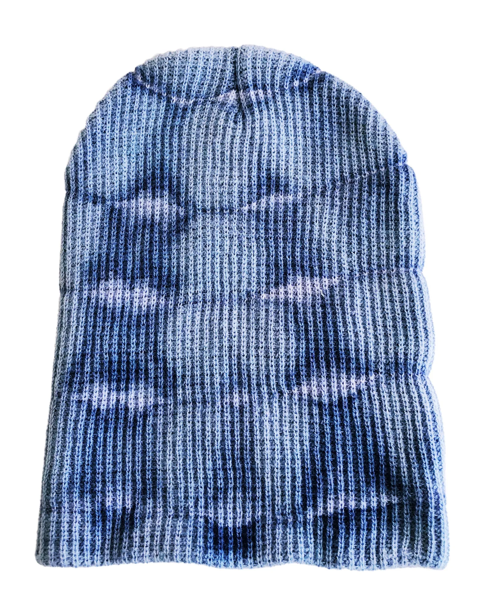 Shibori Blue Tie Dye Beanie Hat
