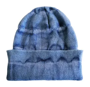 Shibori Blue Tie Dye Beanie Hat