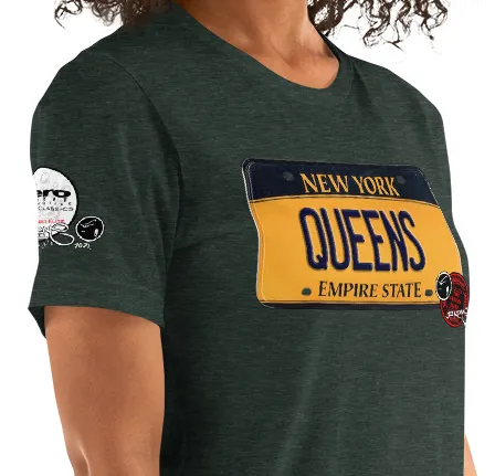 SHORT SLEEVE TEE SHIRT (uniSex) : QUEENS 2021   (JECKONE X oeroSTREETautomotive Custom Classics)