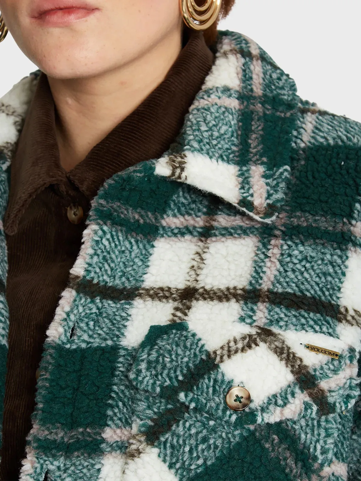 Silent Sherpa Plaid Jacket