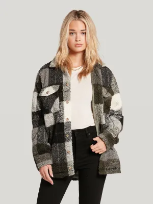 Silent Sherpa Plaid Jacket