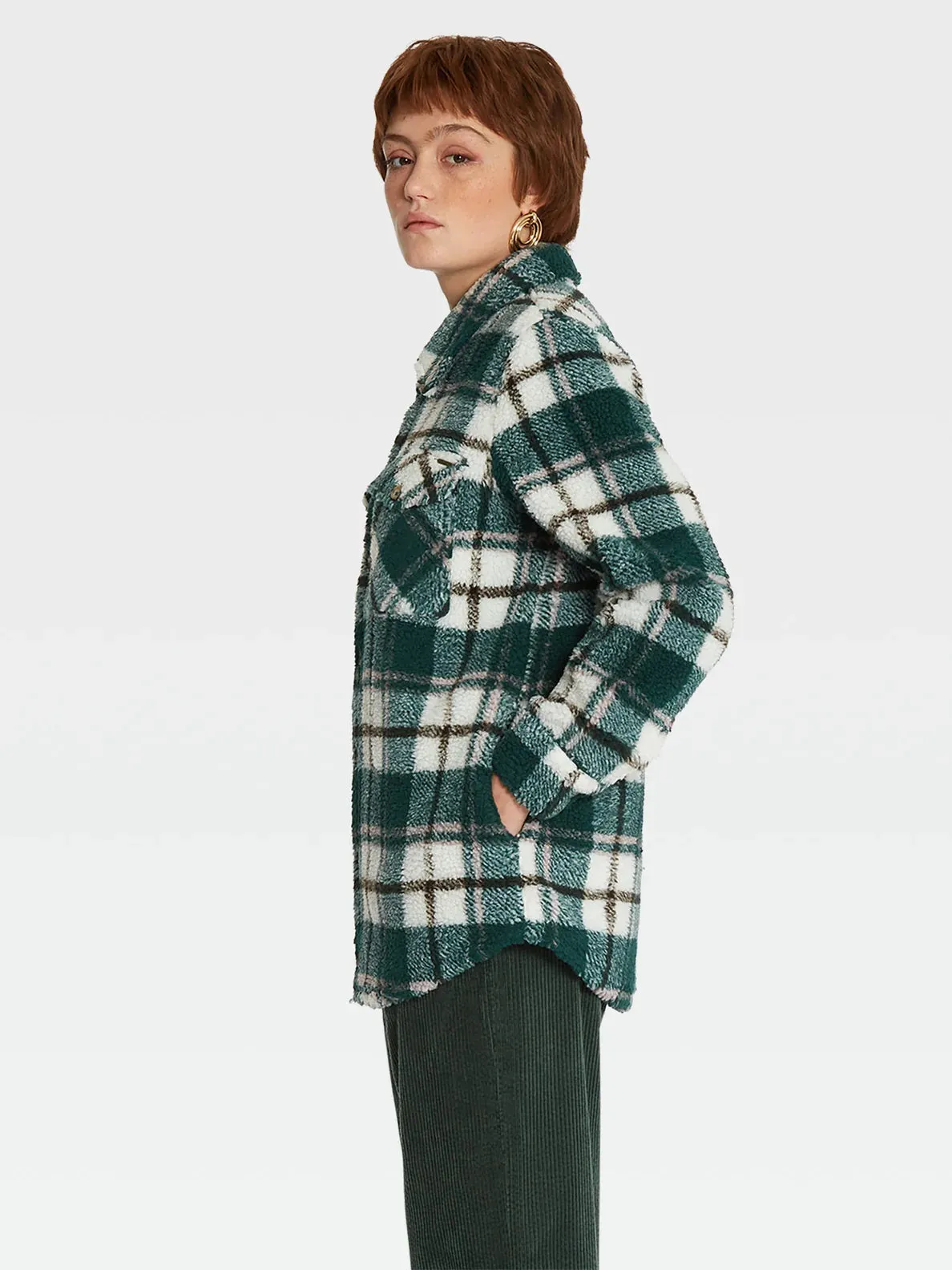 Silent Sherpa Plaid Jacket