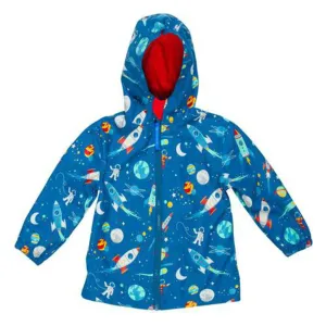 Size 2: Stephen Joseph All Over Print SPACE Raincoat NEW