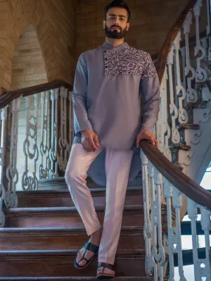 Slate Grey Tail Kurta