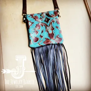 **Small Crossbody Handbag in Copper Laredo Optional Fringe 508hh
