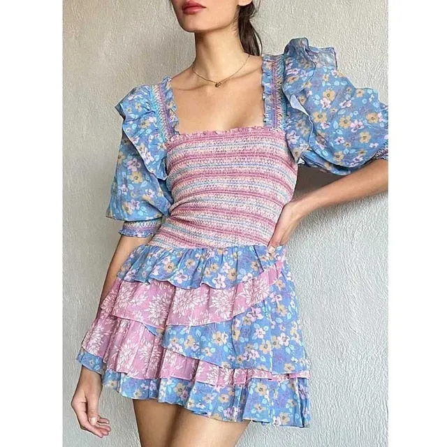 smocked sexy laides dress mini