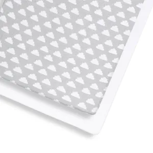 Snuz Cot & Cot Bed 2 Pack Fitted Sheet