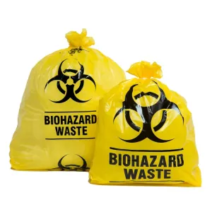 Spill Station BioHazard Yellow Waste Bags 240L and 120L/ 140L Two Wheel Bin