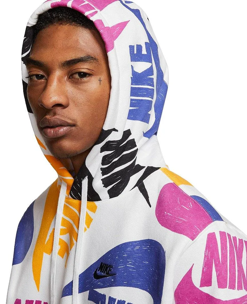 Sportswear Club Pullover Hoodie Deep Royal Blue White Black