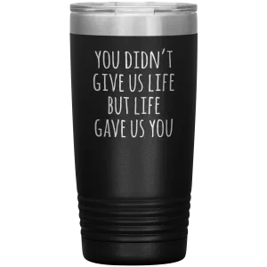 Stepmom Gift Idea for Stepmother Adoptive Mom Mother's Day Present From Us Stemless Insulated Tumbler Hot Cold BPA Free 20oz Travel Coffee Cup
