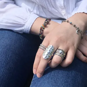 Sterling Silver Moon & Labradorite Bracelet