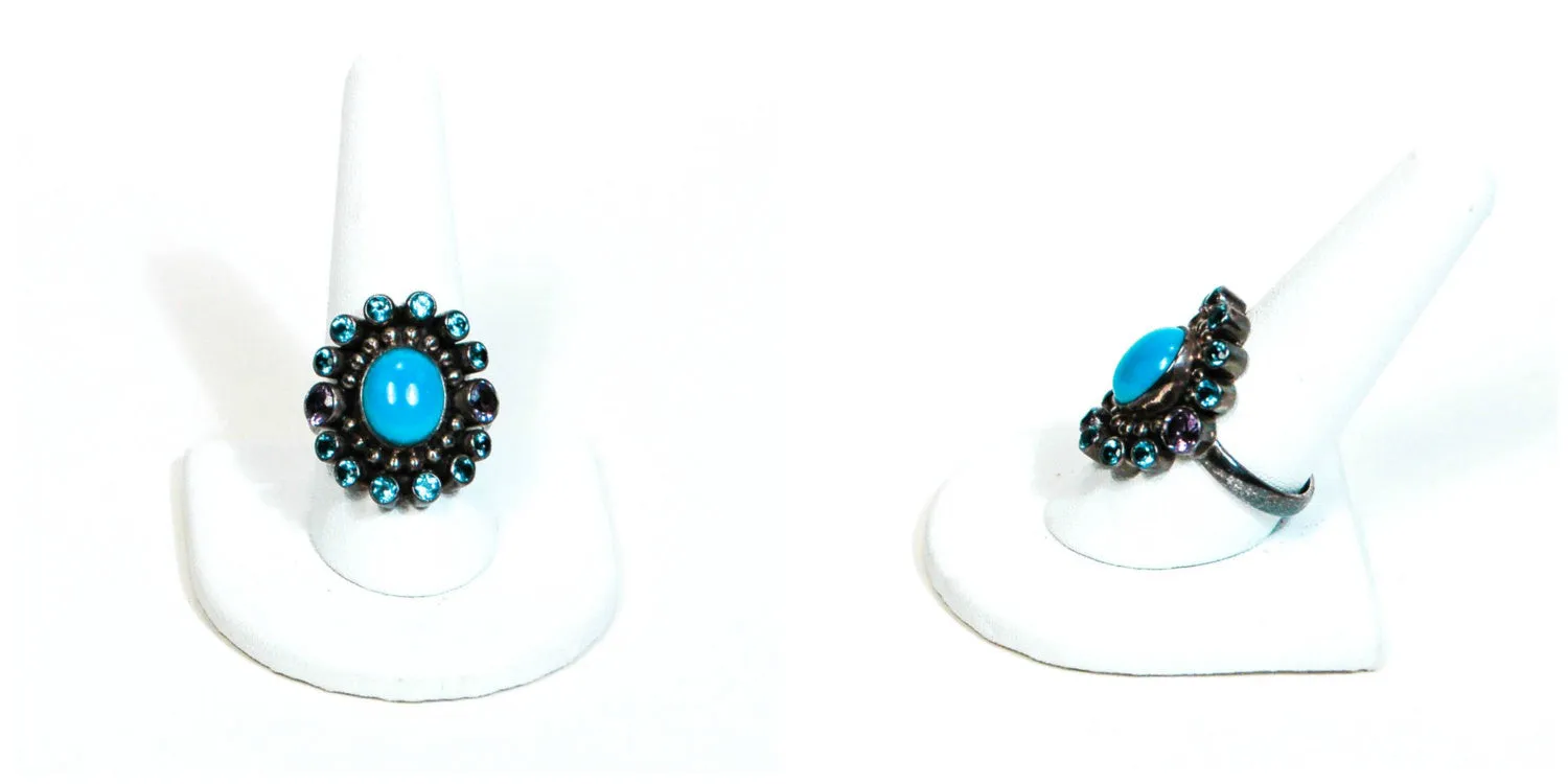 Sterling Silver Turquoise and Amethyst Ring by Nicky Butler