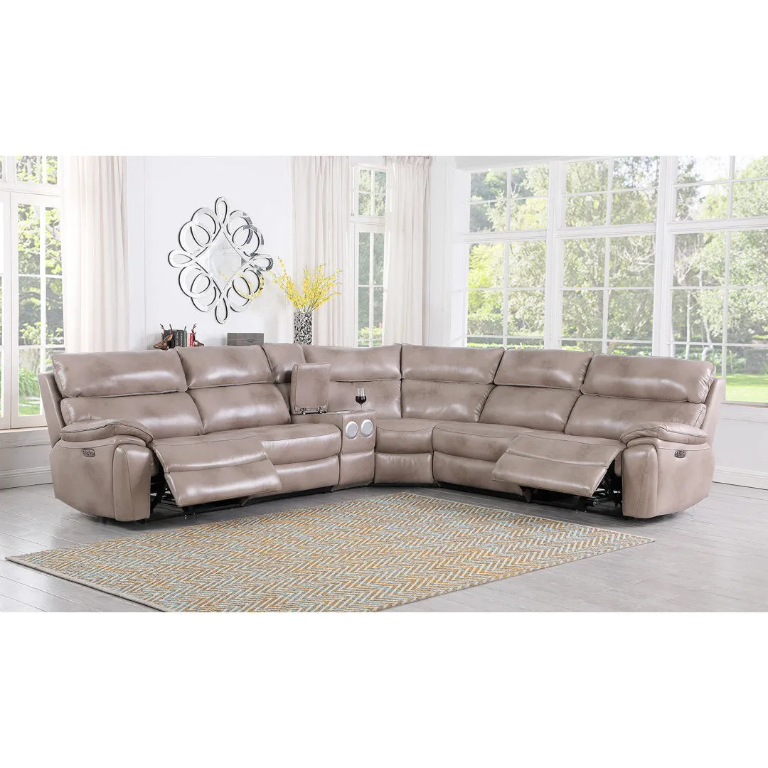 Stonebrook Genuine Leather Left Hand Facing Reclining Corner Sectional Wildon Home®