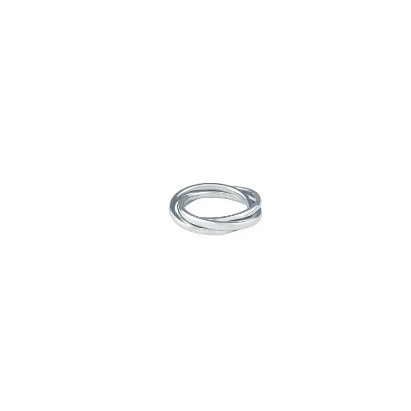 Street Style Three-ring Interlocking Ring