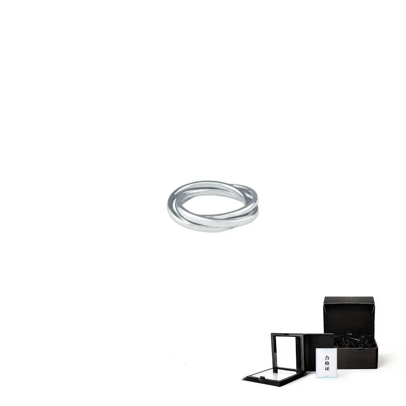 Street Style Three-ring Interlocking Ring