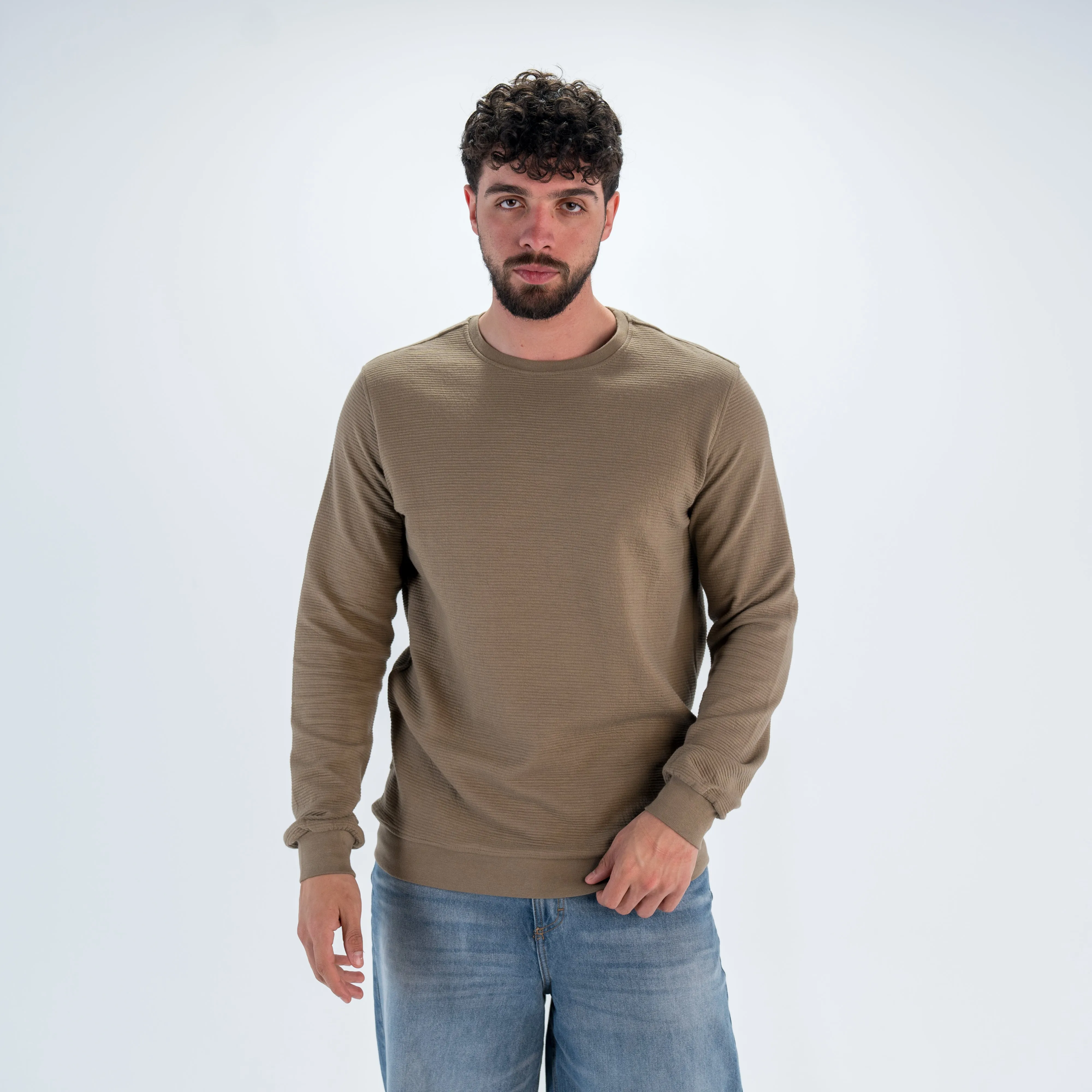 Striped Jacquard Men Sweater