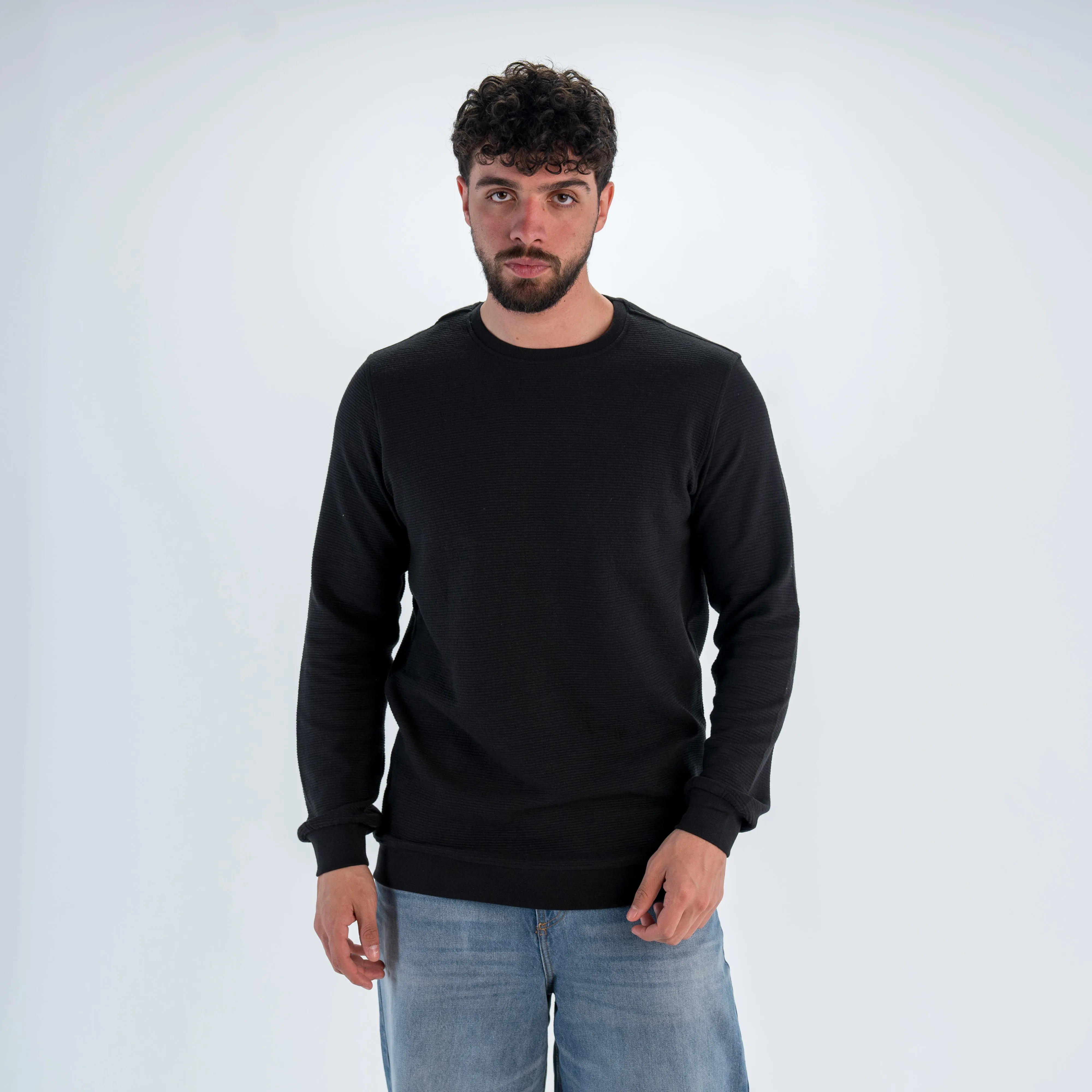 Striped Jacquard Men Sweater