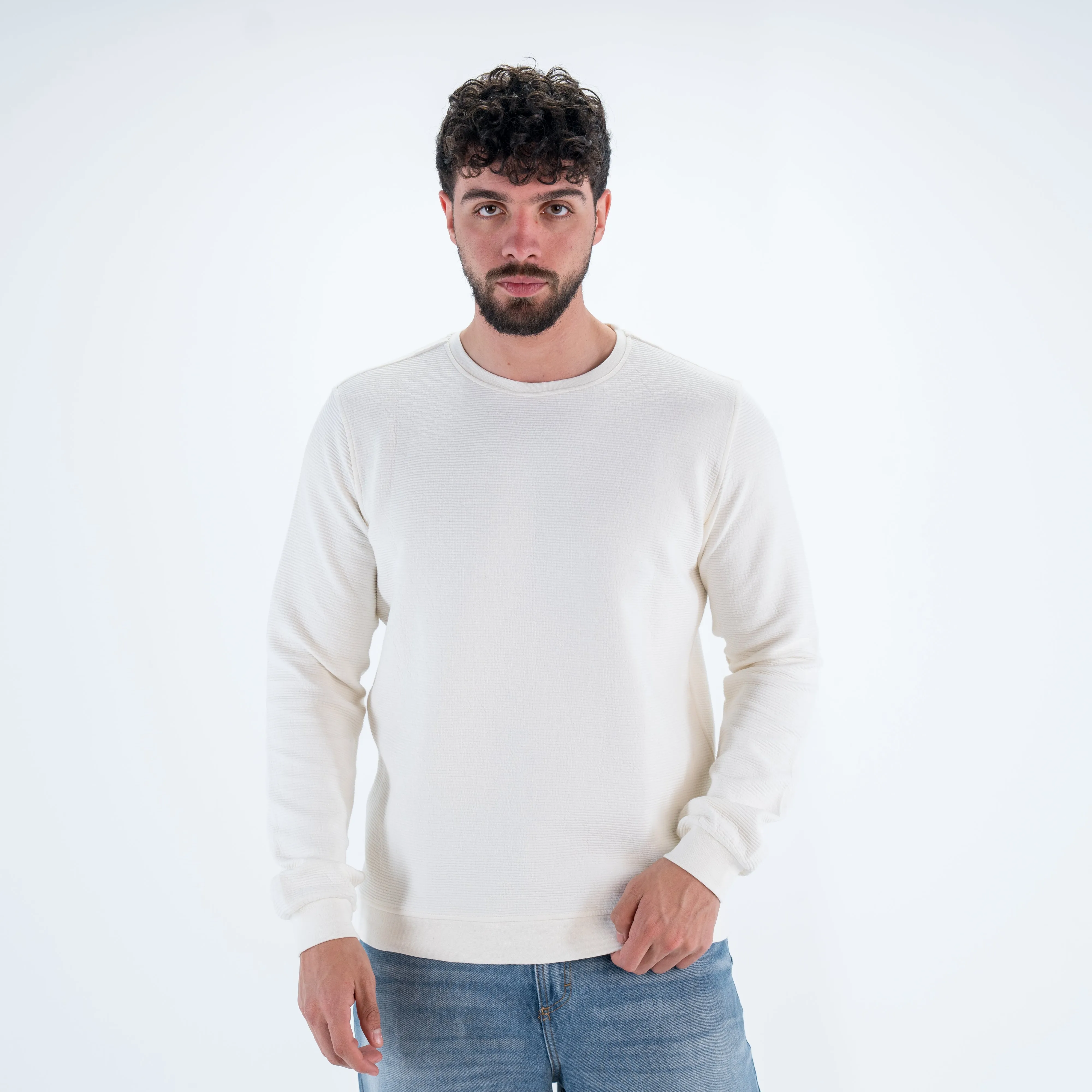 Striped Jacquard Men Sweater