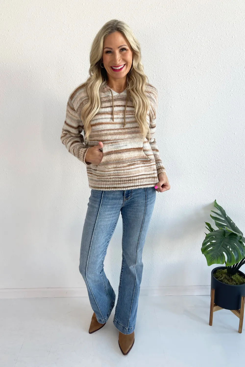 Striped Sweater Hoodie
