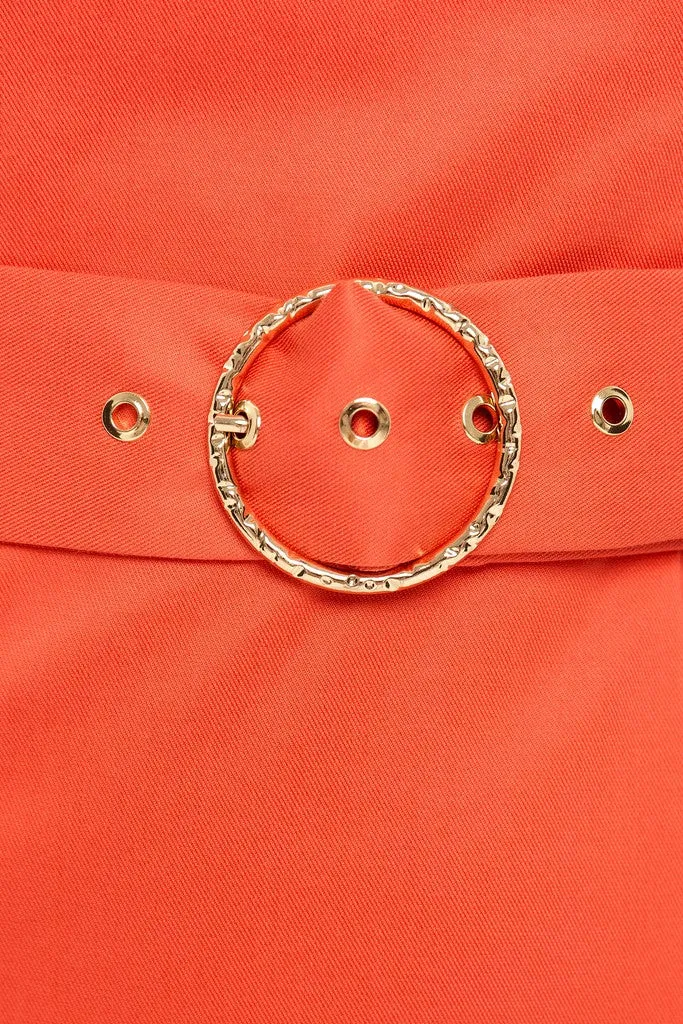 Summer Salmon Evening Bodycon Squareneck Juliet Short Sleeve Knee Dress